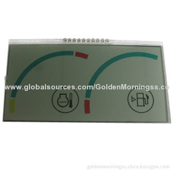 Alphanumeric LCD display module, TN positive, three colors on the glass